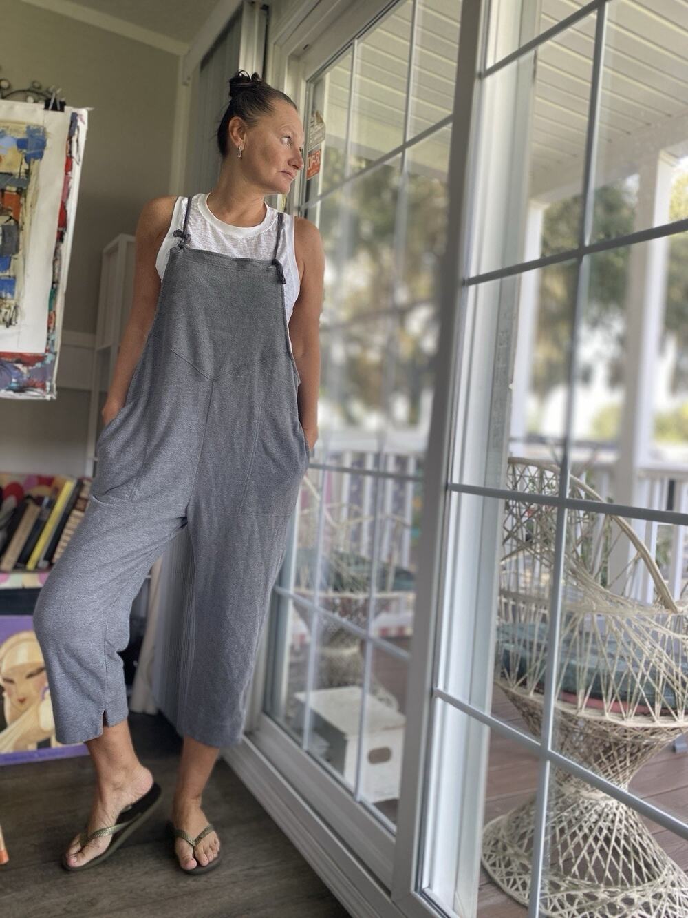 Free People Movement Hot Shot Heather Grey S P Activewear Jumpsuit